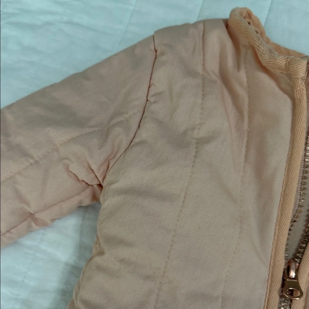 Nicole Miller Peach Quilted Kids Jacket